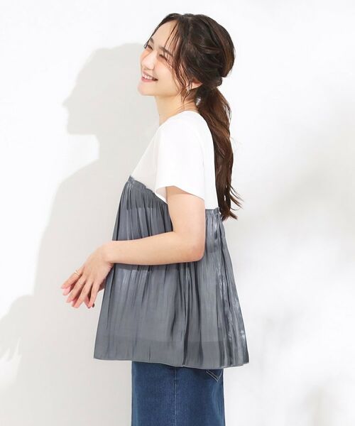 SHOO・LA・RUE / シューラルー カットソー | 【S-LL/ひんやり】インせず決まる ビスチェ風ドッキングトップス | 詳細6