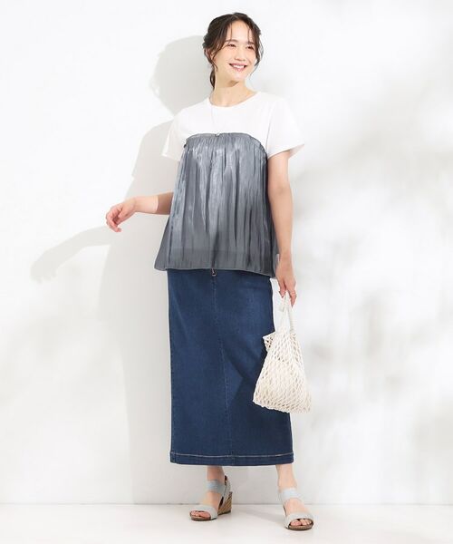 SHOO・LA・RUE / シューラルー カットソー | 【S-LL/ひんやり】インせず決まる ビスチェ風ドッキングトップス | 詳細7