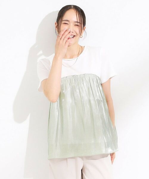 SHOO・LA・RUE / シューラルー カットソー | 【S-LL/ひんやり】インせず決まる ビスチェ風ドッキングトップス | 詳細9