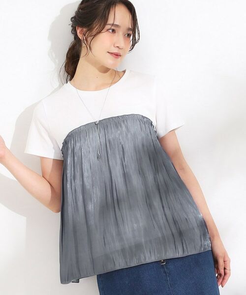 SHOO・LA・RUE/シューラルー 【S-LL/ひんやり】インせず決まる ビスチェ風ドッキングトップス チャコールグレー(514) 03(L) SHOO・LA・RUE/シューラルー 【S-LL/ひんやり】インせず決まる ビスチェ風ドッキングトップス チャコールグレー(514) 03(L)
