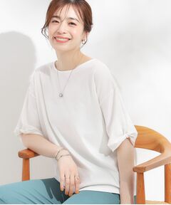 SHOO・LA・RUE / シューラルー カットソー | 【ひんやり/洗える/S-LL】袖ねじりシルケットトップス