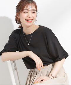 SHOO・LA・RUE / シューラルー カットソー | 【ひんやり/洗える/S-LL】袖ねじりシルケットトップス