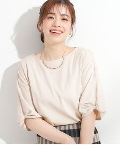 SHOO・LA・RUE / シューラルー カットソー | 【ひんやり/洗える/S-LL】袖ねじりシルケットトップス