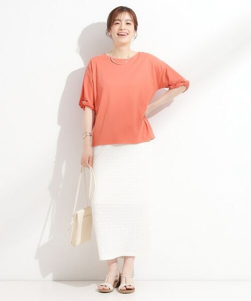 SHOO・LA・RUE / シューラルー カットソー | 【ひんやり/洗える/S-LL】袖ねじりシルケットトップス | 詳細11