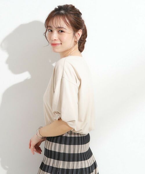 SHOO・LA・RUE / シューラルー カットソー | 【ひんやり/洗える/S-LL】袖ねじりシルケットトップス | 詳細14