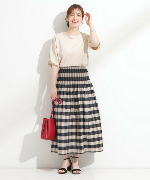 SHOO・LA・RUE / シューラルー カットソー | 【ひんやり/洗える/S-LL】袖ねじりシルケットトップス | 詳細15