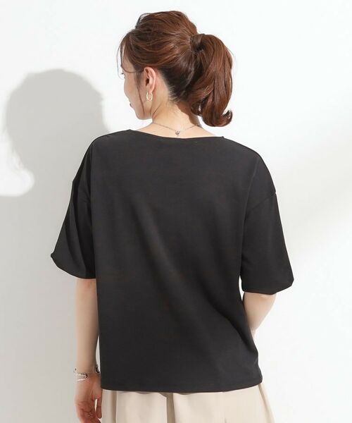 SHOO・LA・RUE / シューラルー カットソー | 【ひんやり/洗える/S-LL】袖ねじりシルケットトップス | 詳細6