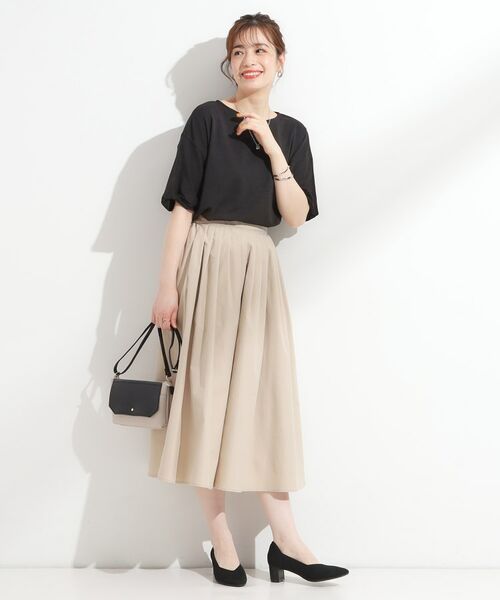 SHOO・LA・RUE / シューラルー カットソー | 【ひんやり/洗える/S-LL】袖ねじりシルケットトップス | 詳細7