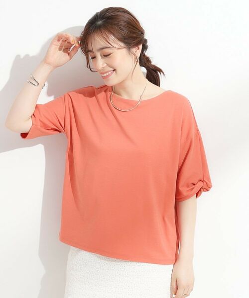 SHOO・LA・RUE / シューラルー カットソー | 【ひんやり/洗える/S-LL】袖ねじりシルケットトップス | 詳細9