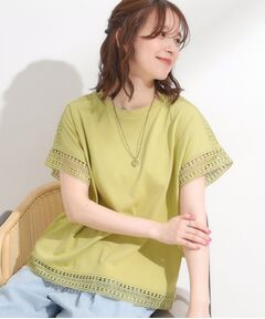 SHOO・LA・RUE / シューラルー カットソー | 【S-LL/ひんやり】インせず決まる 楽してきれいなレース付きトップス