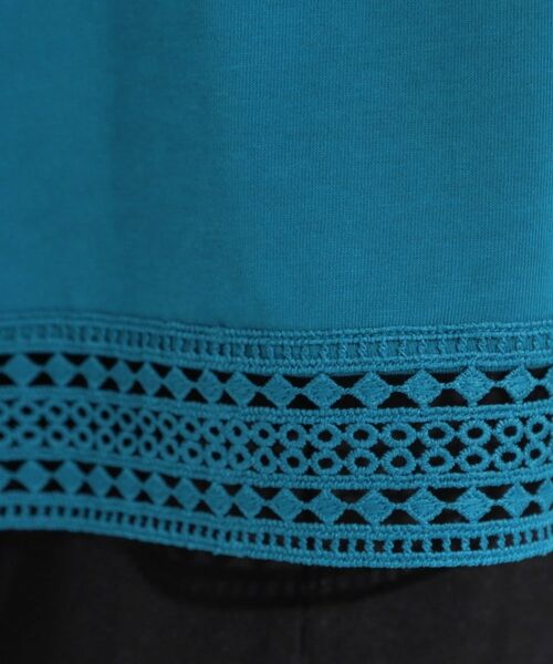 SHOO・LA・RUE / シューラルー カットソー | 【S-LL/ひんやり】インせず決まる 楽してきれいなレース付きトップス | 詳細16
