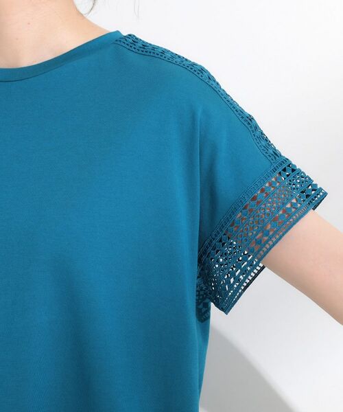 SHOO・LA・RUE / シューラルー カットソー | 【S-LL/ひんやり】インせず決まる 楽してきれいなレース付きトップス | 詳細21