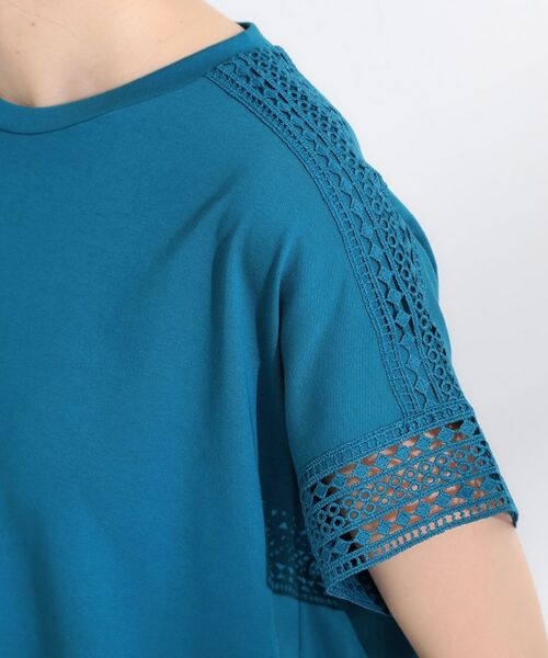 SHOO・LA・RUE / シューラルー カットソー | 【S-LL/ひんやり】インせず決まる 楽してきれいなレース付きトップス | 詳細22