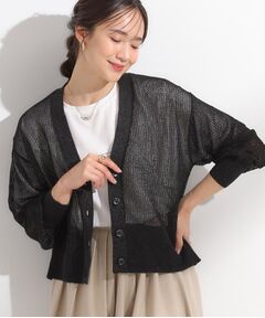 SHOO・LA・RUE / シューラルー カーディガン・ボレロ | キラッと光るラメとスパンコールが印象的 メッシュカーディガン