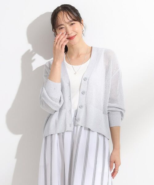 SHOO・LA・RUE / シューラルー カーディガン・ボレロ | キラッと光るラメとスパンコールが印象的 メッシュカーディガン | 詳細13