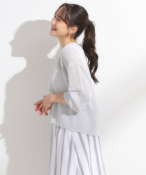 SHOO・LA・RUE / シューラルー カーディガン・ボレロ | キラッと光るラメとスパンコールが印象的 メッシュカーディガン | 詳細14