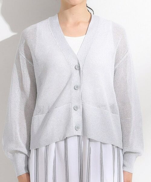 SHOO・LA・RUE / シューラルー カーディガン・ボレロ | キラッと光るラメとスパンコールが印象的 メッシュカーディガン | 詳細17