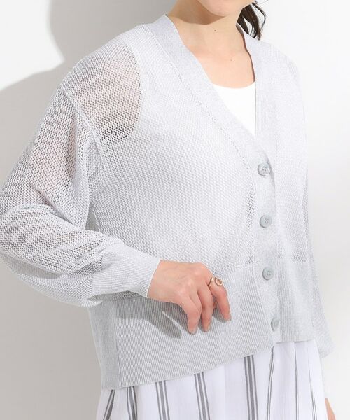 SHOO・LA・RUE / シューラルー カーディガン・ボレロ | キラッと光るラメとスパンコールが印象的 メッシュカーディガン | 詳細21