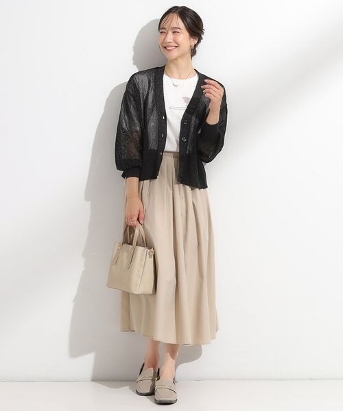 SHOO・LA・RUE / シューラルー カーディガン・ボレロ | キラッと光るラメとスパンコールが印象的 メッシュカーディガン | 詳細3