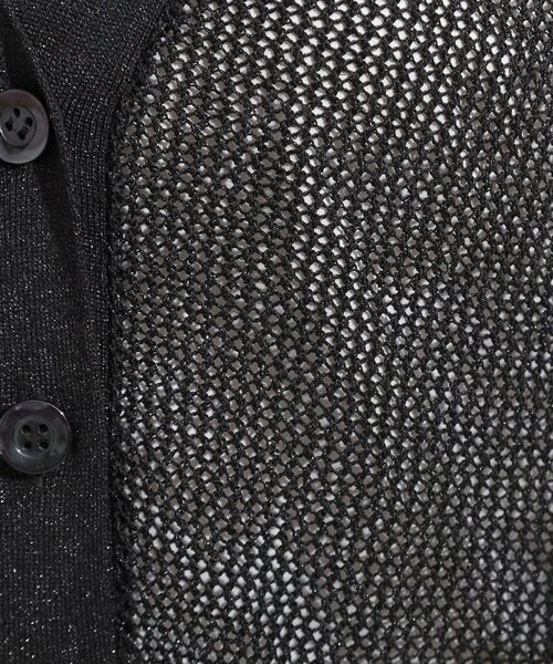 SHOO・LA・RUE / シューラルー カーディガン・ボレロ | キラッと光るラメとスパンコールが印象的 メッシュカーディガン | 詳細4