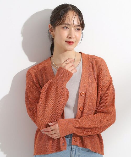 SHOO・LA・RUE / シューラルー カーディガン・ボレロ | キラッと光るラメとスパンコールが印象的 メッシュカーディガン | 詳細9