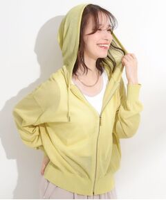 SHOO・LA・RUE / シューラルー カーディガン・ボレロ | 冷房対策にも 上品なシアー感のニットパーカ