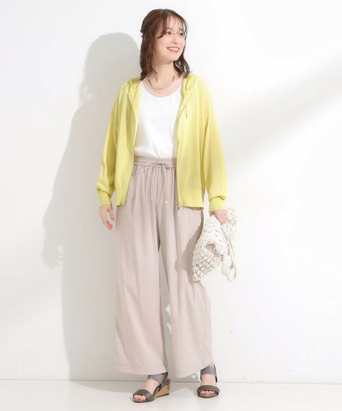 SHOO・LA・RUE / シューラルー カーディガン・ボレロ | 冷房対策にも 上品なシアー感のニットパーカ | 詳細11