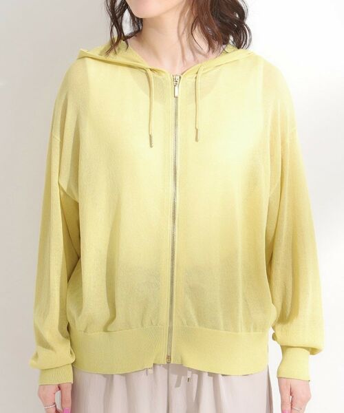 SHOO・LA・RUE / シューラルー カーディガン・ボレロ | 冷房対策にも 上品なシアー感のニットパーカ | 詳細13