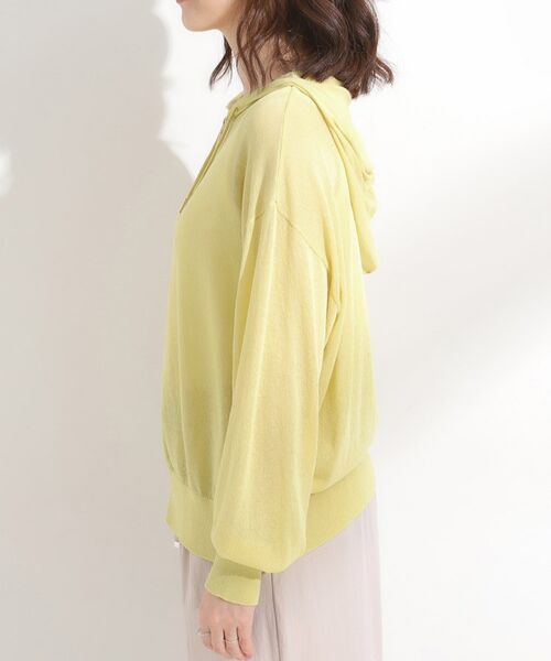 SHOO・LA・RUE / シューラルー カーディガン・ボレロ | 冷房対策にも 上品なシアー感のニットパーカ | 詳細14