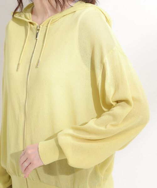 SHOO・LA・RUE / シューラルー カーディガン・ボレロ | 冷房対策にも 上品なシアー感のニットパーカ | 詳細17