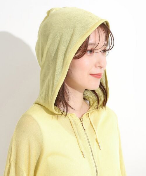 SHOO・LA・RUE / シューラルー カーディガン・ボレロ | 冷房対策にも 上品なシアー感のニットパーカ | 詳細19