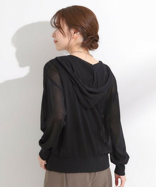 SHOO・LA・RUE / シューラルー カーディガン・ボレロ | 冷房対策にも 上品なシアー感のニットパーカ | 詳細2