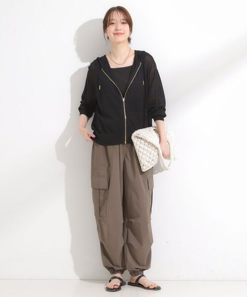 SHOO・LA・RUE / シューラルー カーディガン・ボレロ | 冷房対策にも 上品なシアー感のニットパーカ | 詳細3