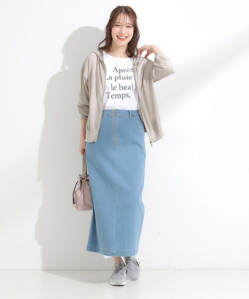 SHOO・LA・RUE / シューラルー カーディガン・ボレロ | 冷房対策にも 上品なシアー感のニットパーカ | 詳細7