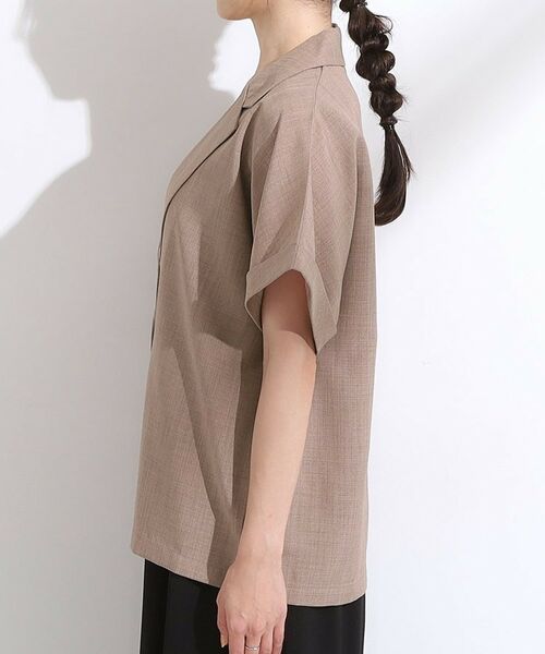 SHOO・LA・RUE / シューラルー テーラードジャケット | 【S-LL】さらりと着たい大人のための 麻調半袖ジャケット | 詳細14