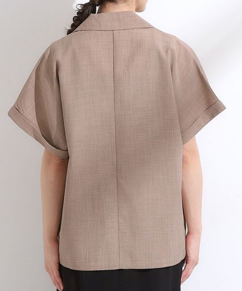 SHOO・LA・RUE / シューラルー テーラードジャケット | 【S-LL】さらりと着たい大人のための 麻調半袖ジャケット | 詳細15