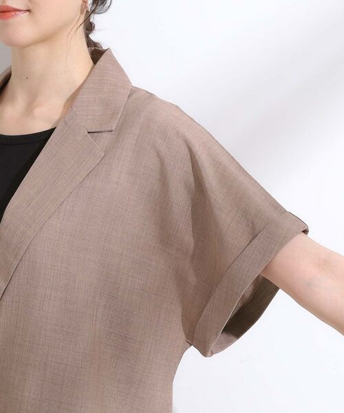 SHOO・LA・RUE / シューラルー テーラードジャケット | 【S-LL】さらりと着たい大人のための 麻調半袖ジャケット | 詳細17