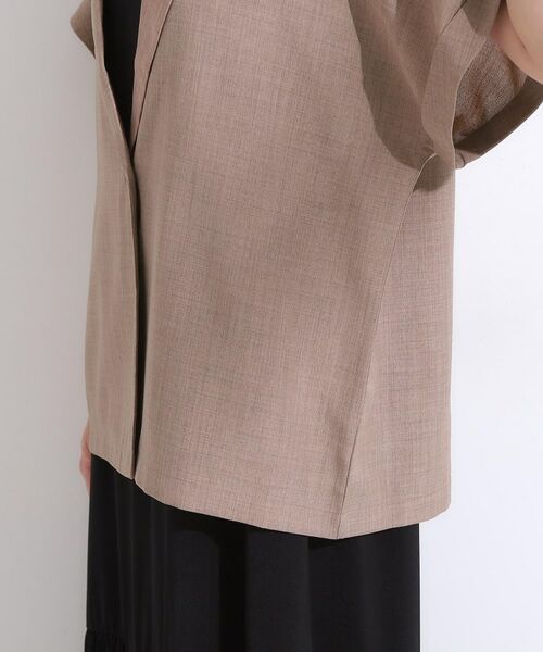SHOO・LA・RUE / シューラルー テーラードジャケット | 【S-LL】さらりと着たい大人のための 麻調半袖ジャケット | 詳細18