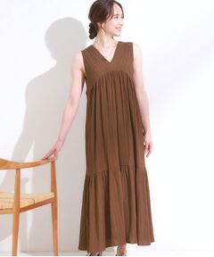 SHOO・LA・RUE / シューラルー ロング・マキシ丈ワンピース | 【S-LL】後ろ姿も抜かりなく 1枚でサマ見え ティアードワンピース