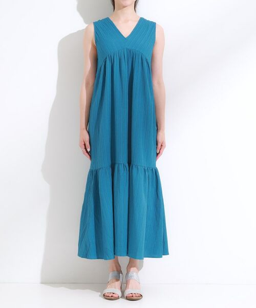 SHOO・LA・RUE / シューラルー ロング・マキシ丈ワンピース | 【S-LL】後ろ姿も抜かりなく 1枚でサマ見え ティアードワンピース | 詳細13
