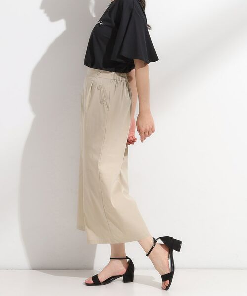 SHOO・LA・RUE / シューラルー ショート・ハーフ・半端丈パンツ | 【S-LL/ひんやり/UV】すっきり見えマリン風 ガウチョパンツ | 詳細10