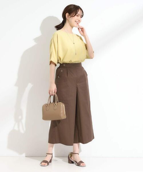 SHOO・LA・RUE / シューラルー ショート・ハーフ・半端丈パンツ | 【S-LL/ひんやり/UV】すっきり見えマリン風 ガウチョパンツ | 詳細21