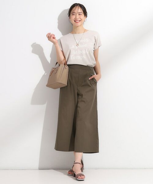 SHOO・LA・RUE / シューラルー ショート・ハーフ・半端丈パンツ | 【S-LL/ひんやり/UV】すっきり見えマリン風 ガウチョパンツ | 詳細7