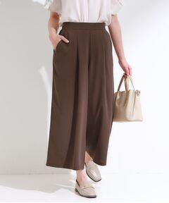 SHOO・LA・RUE / シューラルー ショート・ハーフ・半端丈パンツ | 【S-LL/セットアップ可/ひんやり】下半身カバーにも タックスカーチョ