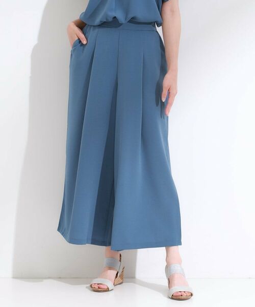 SHOO・LA・RUE / シューラルー ショート・ハーフ・半端丈パンツ | 【S-LL/セットアップ可/ひんやり】下半身カバーにも タックスカーチョ | 詳細12