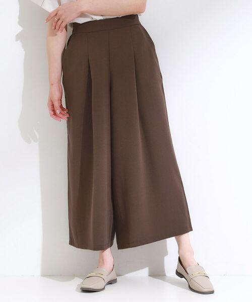 SHOO・LA・RUE / シューラルー ショート・ハーフ・半端丈パンツ | 【S-LL/セットアップ可/ひんやり】下半身カバーにも タックスカーチョ | 詳細6