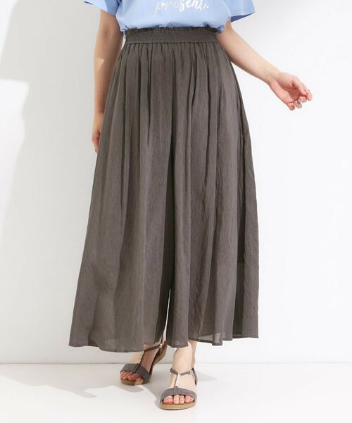 SHOO・LA・RUE / シューラルー ショート・ハーフ・半端丈パンツ | 【S-LL/裏地ひんやり】エアリーで涼やか 大人のシアースカーチョ | 詳細1