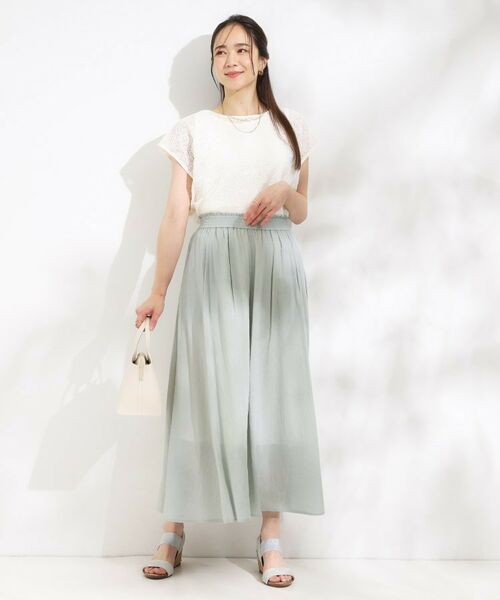 SHOO・LA・RUE / シューラルー ショート・ハーフ・半端丈パンツ | 【S-LL/裏地ひんやり】エアリーで涼やか 大人のシアースカーチョ | 詳細15