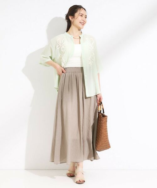 SHOO・LA・RUE / シューラルー ショート・ハーフ・半端丈パンツ | 【S-LL/裏地ひんやり】エアリーで涼やか 大人のシアースカーチョ | 詳細7