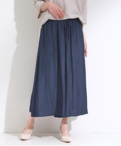 SHOO・LA・RUE / シューラルー ショート・ハーフ・半端丈パンツ | 【S-LL/裏地ひんやり】スカート見えで上品に マットサテンスカーチョ